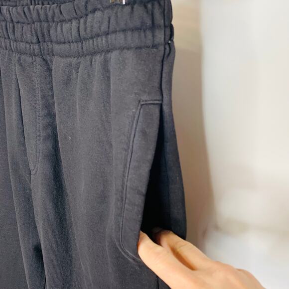 NWOT Talentless Black Heavy Cotton Sweatpants Joggers Small - Picture 4 of 7